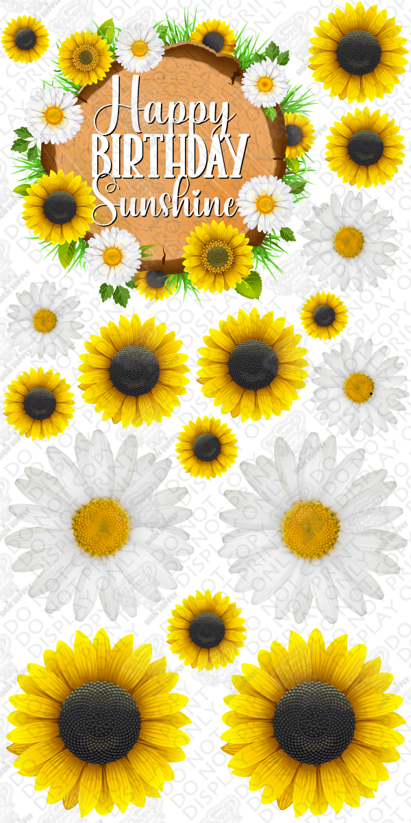 Happy Birthday Sunshine Sunflower – Groovy Yard Sign Supply